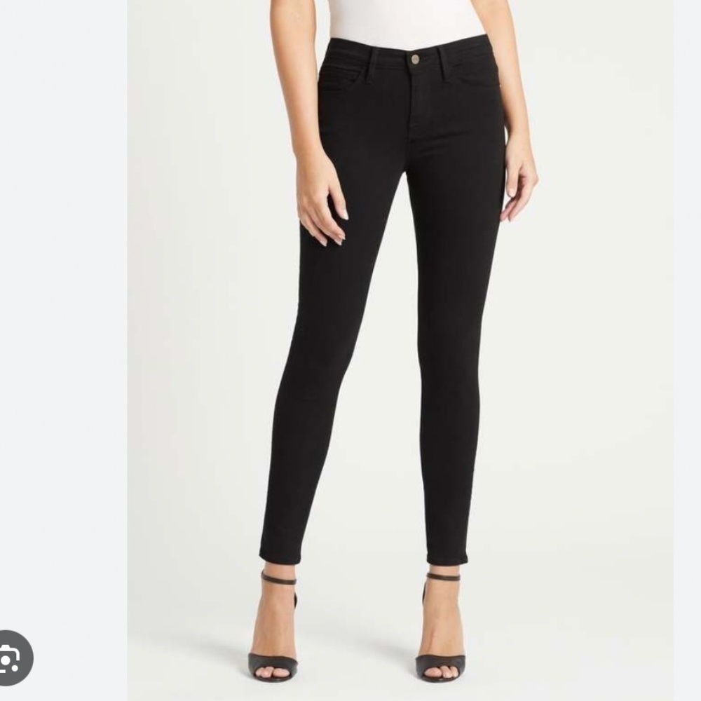 FRAME Le Skinny De Jeanne Jeans Black Size 28
